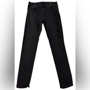 Sanctuary Denim Women’s Black Floral Embroidered Robbie Jean - Size 28‎